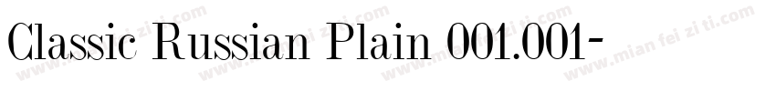 Classic Russian Plain 001.001字体转换